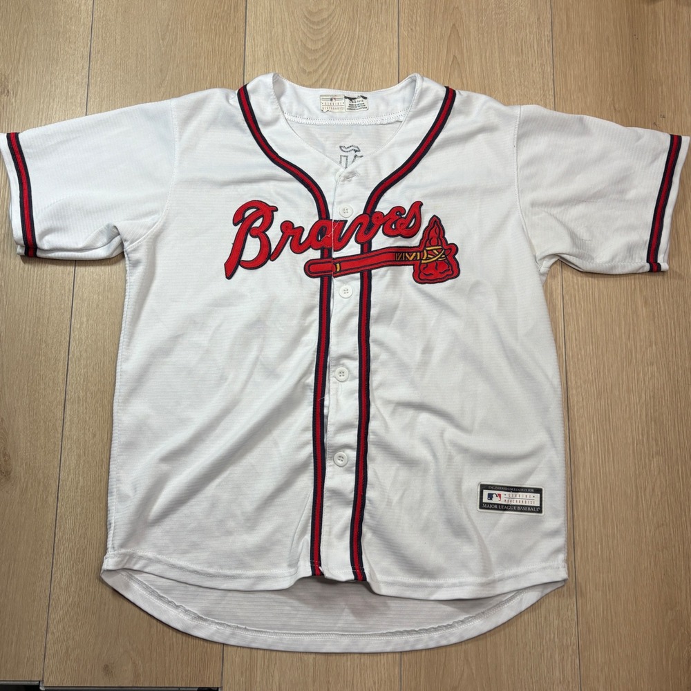 Majestic Atlanta Braves Ronald Acuna Jr 13 Jersey Youth Large 14/16 Stitched